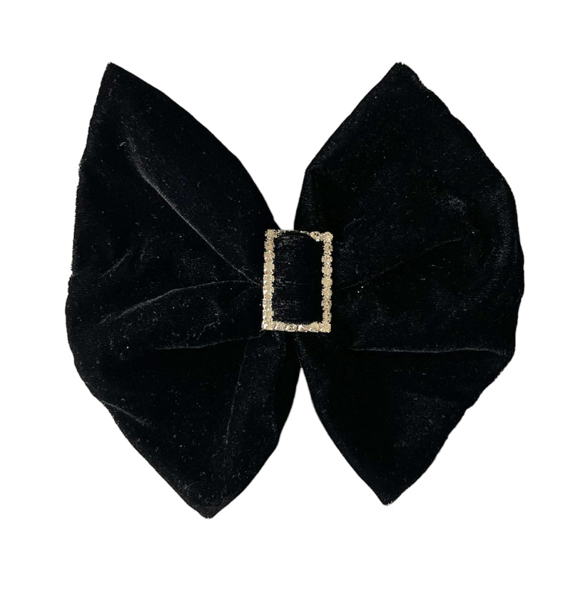 Black Velvet hair bow