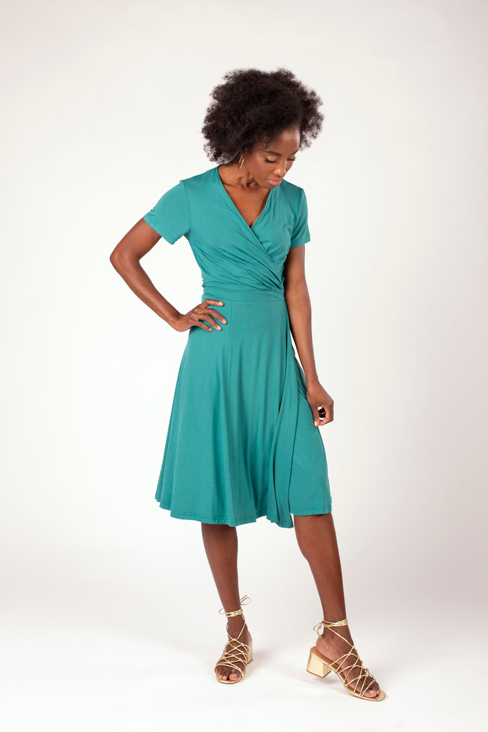 Charlotte Wrap Dress Sea Green Nancy Dee Charlotte Wrap Dress Sea Green Nancy Dee