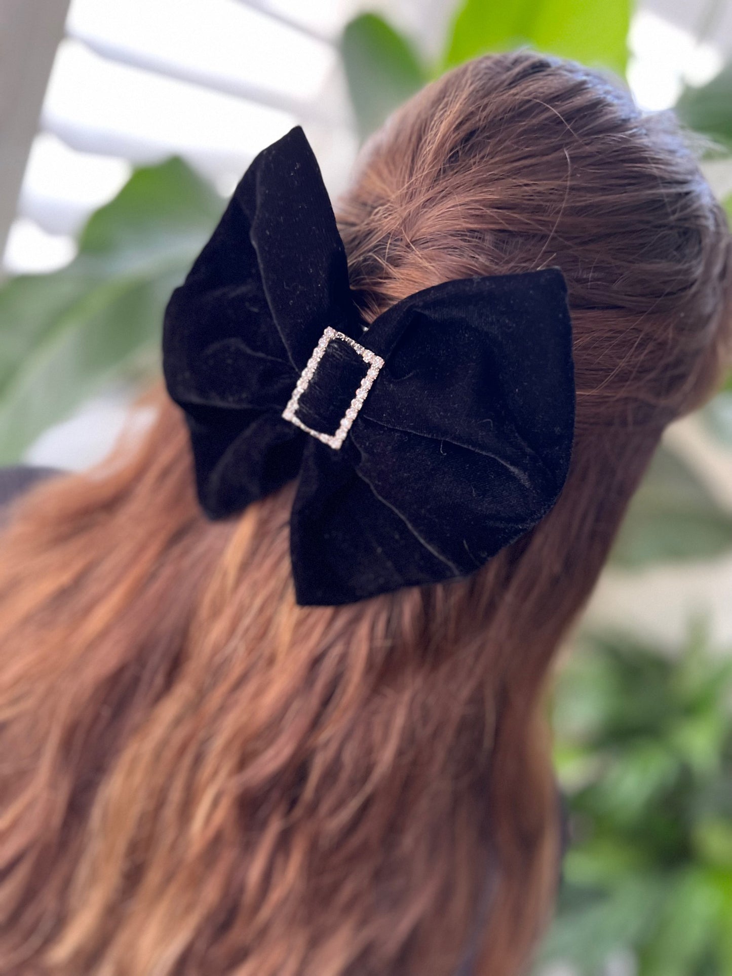Black Velvet hair bow