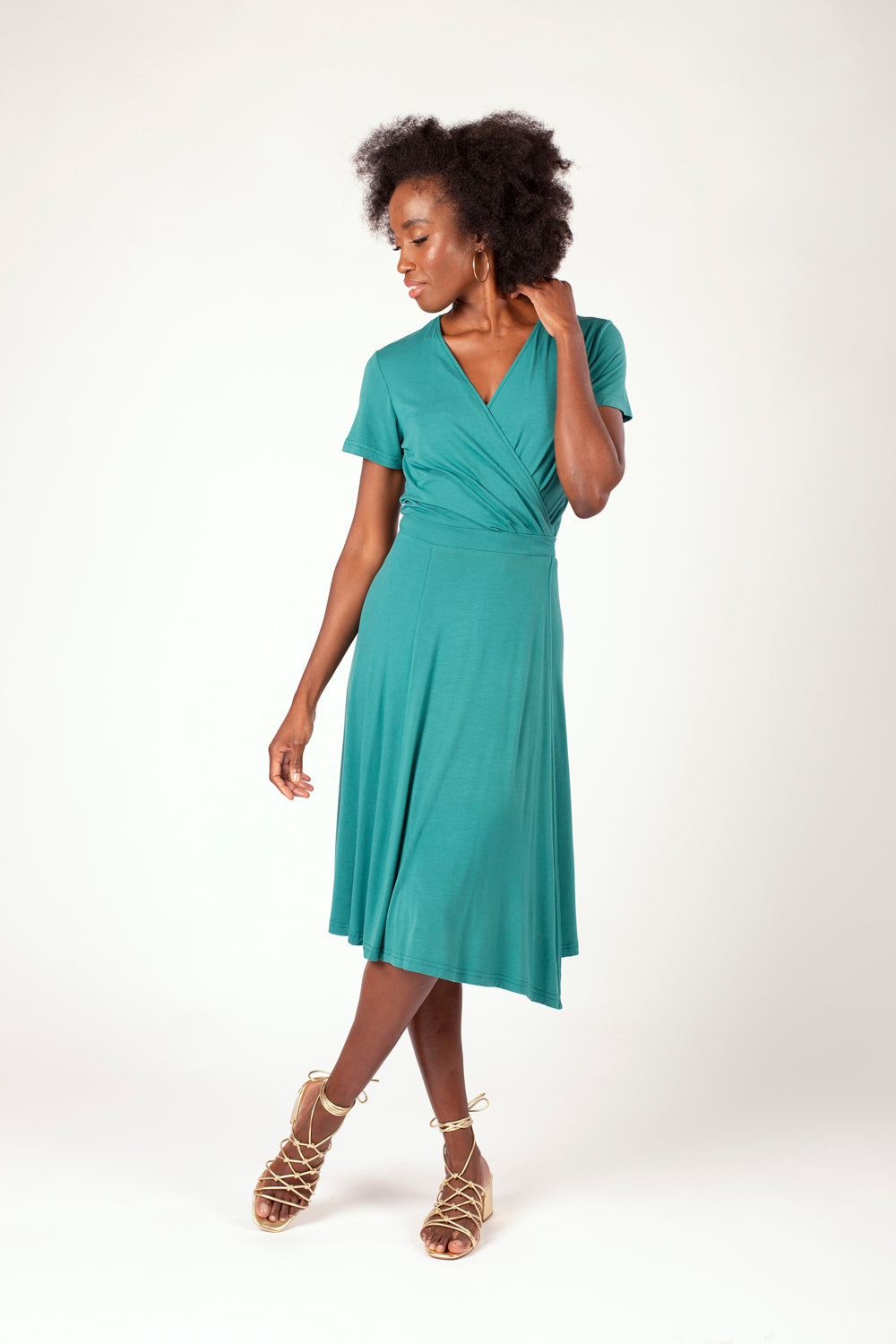 Charlotte Wrap Dress Sea Green