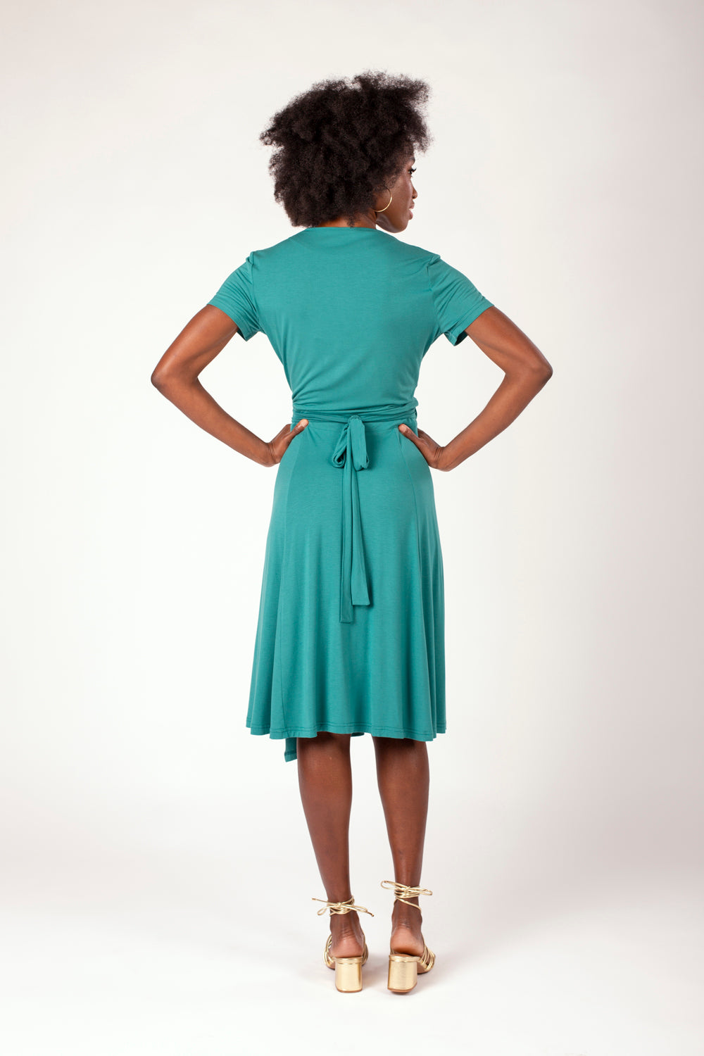 Charlotte Wrap Dress Sea Green